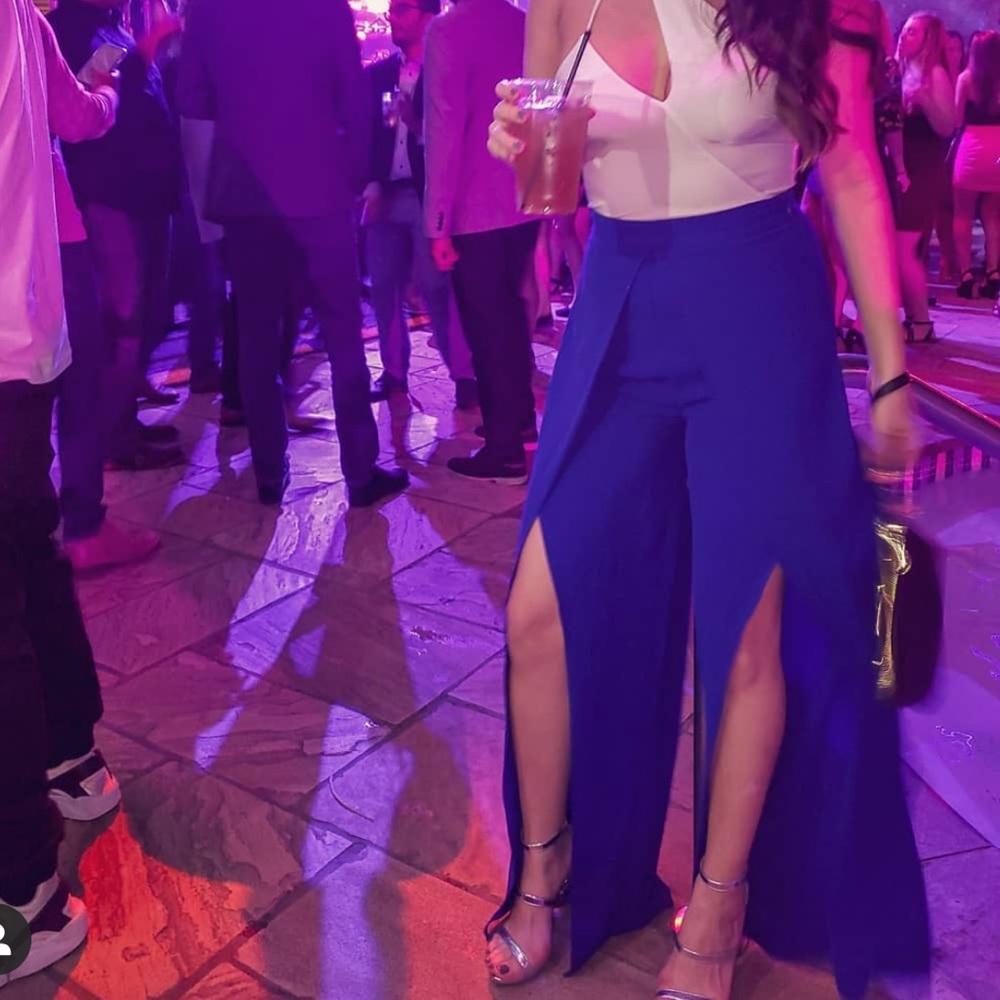 High waisted split pants